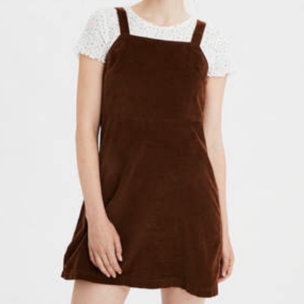 brown corduroy dress | American Eagle